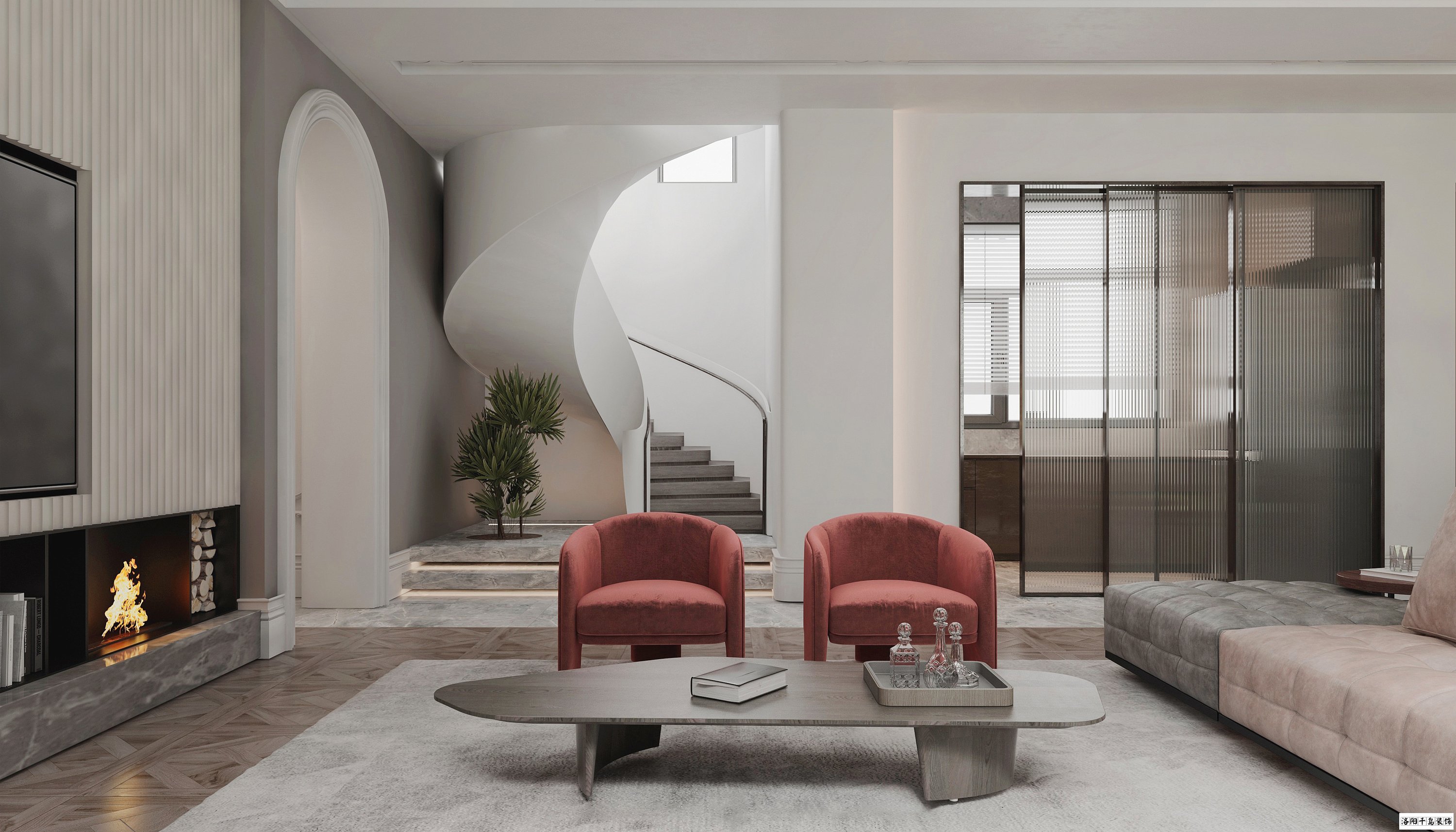 洛陽(yáng)法式客廳裝修案例